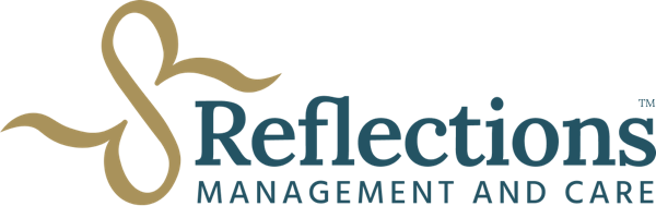 Reflections Management and Care's logo.